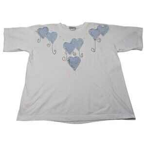 Cactus California County Core Hearts Flowers Bling Design T-Shirt Size OSFA (XL)